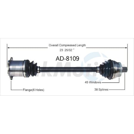 Surtrack Axle Cv Axle Shaft, Ad-8109 AD-8109